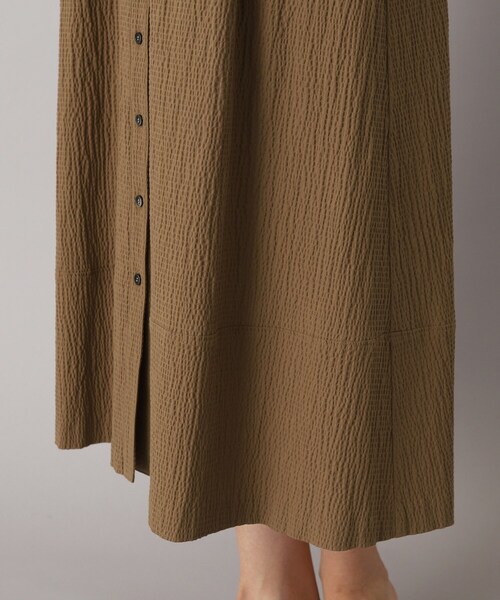 DRESSTERIOR（ドレステリア）の「【ポケットあり/後ろウエストゴム】フレンチスリーブリップルワンピース（ワンピース・レディース・ブラック/ダークブラウン・34/36/38）」の22枚目の写真