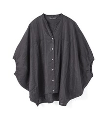 mizuiroind（ミズイロインド）の「mizuiro ind リネンスタンドカラーコクーンシャツ（シャツ/ブラウス・レディース）」
