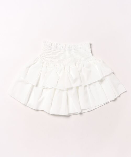 CERCA(チェルカ)の「Nia(ニア)/2段レイヤード フリルミニスカート(スカート・レディース・ホワイト/ブラック・SMALL/LARGE/MEDIUM)」の2枚目の写真