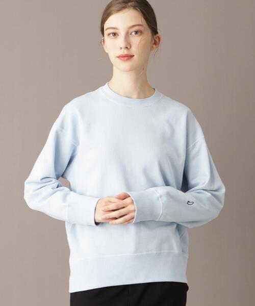 DRESSTERIOR（ドレステリア）の「【洗える/日本製】サスティナブル裏毛コットンプルオーバー（スウェット・レディース・ネイビー/ブルー系その他/オフホワイト・38/36/34）」の3枚目の写真