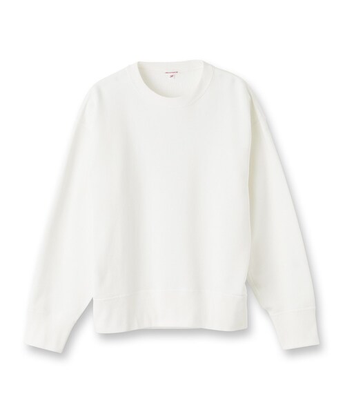 DRESSTERIOR（ドレステリア）の「【洗える/日本製】サスティナブル裏毛コットンプルオーバー（スウェット・レディース・ネイビー/ブルー系その他/オフホワイト・38/36/34）」の11枚目の写真