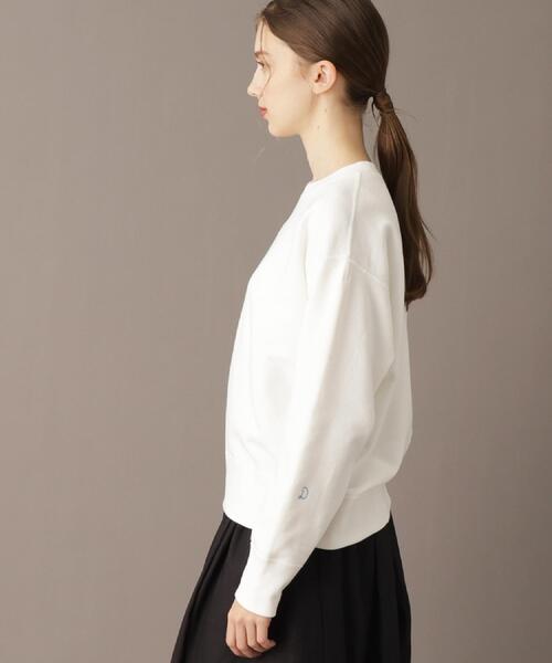 DRESSTERIOR（ドレステリア）の「【洗える/日本製】サスティナブル裏毛コットンプルオーバー（スウェット・レディース・ネイビー/ブルー系その他/オフホワイト・38/36/34）」の8枚目の写真