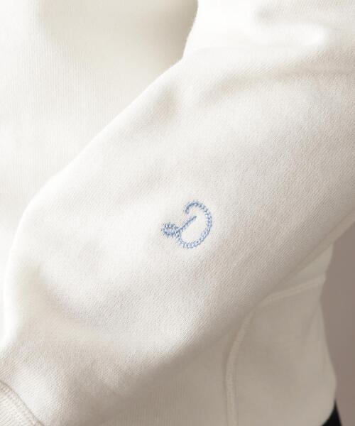 DRESSTERIOR（ドレステリア）の「【洗える/日本製】サスティナブル裏毛コットンプルオーバー（スウェット・レディース・ネイビー/ブルー系その他/オフホワイト・38/36/34）」の5枚目の写真