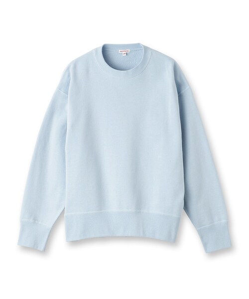 DRESSTERIOR（ドレステリア）の「【洗える/日本製】サスティナブル裏毛コットンプルオーバー（スウェット・レディース・ネイビー/ブルー系その他/オフホワイト・38/36/34）」の4枚目の写真
