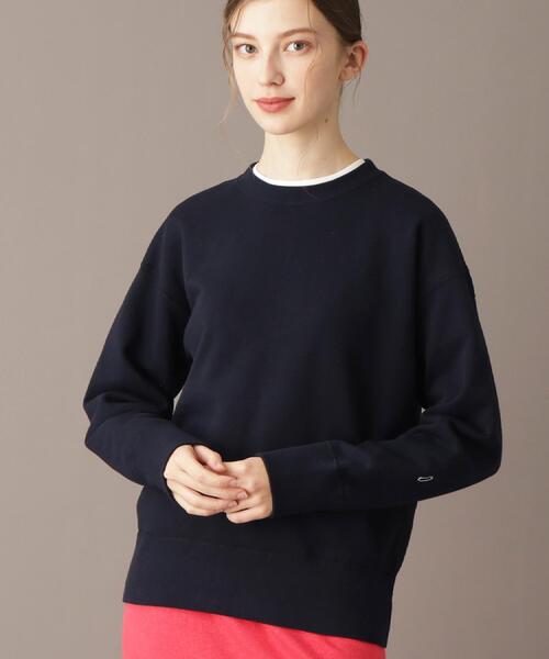 DRESSTERIOR（ドレステリア）の「【洗える/日本製】サスティナブル裏毛コットンプルオーバー（スウェット・レディース・ネイビー/ブルー系その他/オフホワイト・38/36/34）」の19枚目の写真