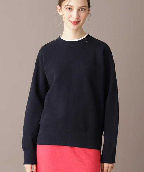 DRESSTERIOR（ドレステリア）の「【洗える/日本製】サスティナブル裏毛コットンプルオーバー（スウェット・レディース・ネイビー/ブルー系その他/オフホワイト・38/36/34）」の18枚目の写真