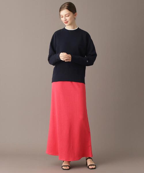 DRESSTERIOR（ドレステリア）の「【洗える/日本製】サスティナブル裏毛コットンプルオーバー（スウェット・レディース・ネイビー/ブルー系その他/オフホワイト・38/36/34）」の14枚目の写真