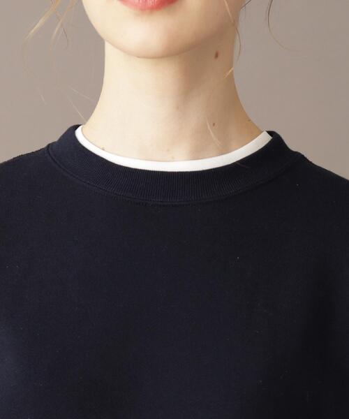 DRESSTERIOR（ドレステリア）の「【洗える/日本製】サスティナブル裏毛コットンプルオーバー（スウェット・レディース・ネイビー/ブルー系その他/オフホワイト・38/36/34）」の13枚目の写真