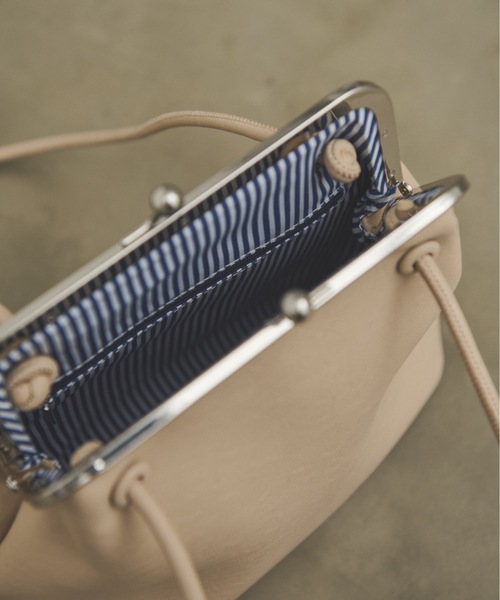 Lutim by u がま口ハンドバッグ ミニバッグ付き ブラック Mini bag with purse bag / ミニバック付ガマ口ハンドバック