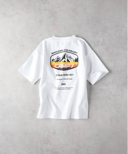 CAMP7(キャンプセブン)の「CAMP7(キャンプ7)グラデーションプリントTシャツ(Tシャツ/カットソー・キッズ・ホワイト/ブラック・130/160/140/150)」の3枚目の写真