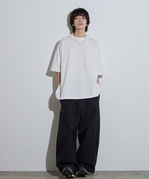 SLICK（スリック）の「【SLICK/スリック】T/C Twill Wide Silhouette Pants / 綿ポリエステルワイドシルエットバレルパンツ/バルーンシルエット / カーブパンツ（その他パンツ・メンズ・ブラウン/ブラック/グレイッシュベージュ・1/2/3）」の8枚目の写真