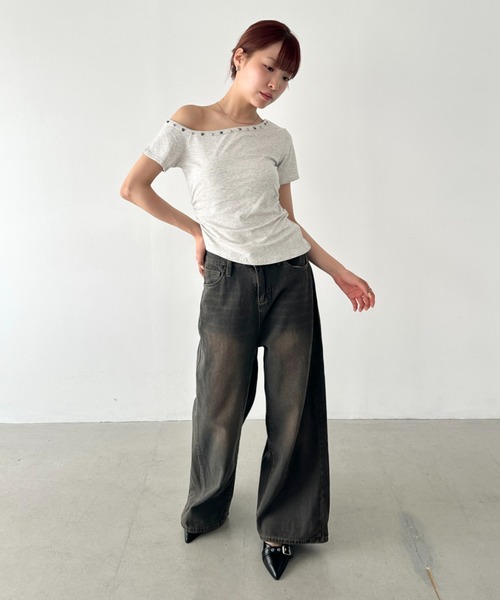 ワンショルダーギャザートップス　【Design/Styling】 styling/｜ワンショルダーギャザートップス | Rakuten Fashion