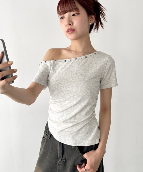 ワンショルダーギャザートップス　【Design/Styling】 styling/｜ワンショルダーギャザートップス | Rakuten Fashion