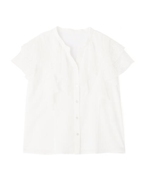 PROPORTION BODY DRESSING(プロポーションボディドレッシング)の「レースラッフルブラウス / 1215110500(シャツ/ブラウス・レディース・ネイビー/ブラウン/ホワイト系その他・FREE)」の22枚目の写真