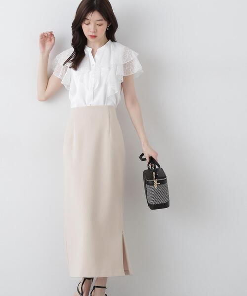 PROPORTION BODY DRESSING(プロポーションボディドレッシング)の「レースラッフルブラウス / 1215110500(シャツ/ブラウス・レディース・ネイビー/ブラウン/ホワイト系その他・FREE)」の9枚目の写真