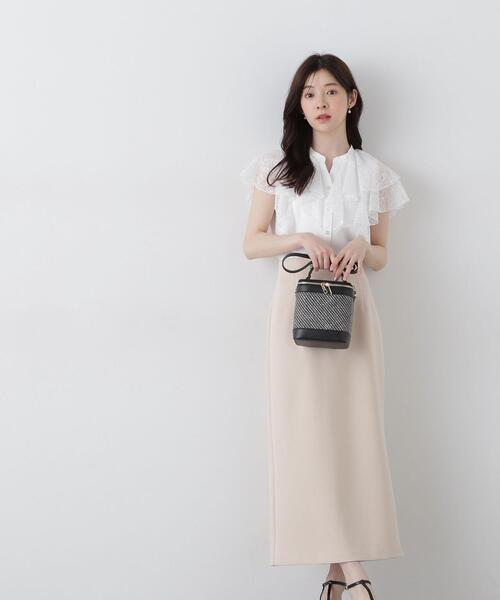 PROPORTION BODY DRESSING(プロポーションボディドレッシング)の「レースラッフルブラウス / 1215110500(シャツ/ブラウス・レディース・ネイビー/ブラウン/ホワイト系その他・FREE)」の10枚目の写真