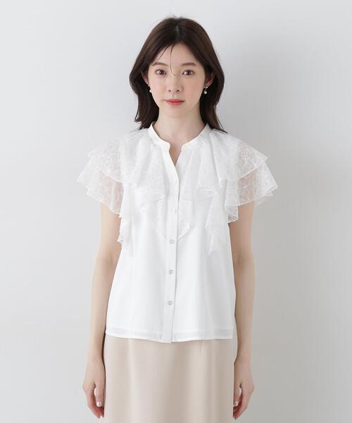PROPORTION BODY DRESSING(プロポーションボディドレッシング)の「レースラッフルブラウス / 1215110500(シャツ/ブラウス・レディース・ネイビー/ブラウン/ホワイト系その他・FREE)」の11枚目の写真