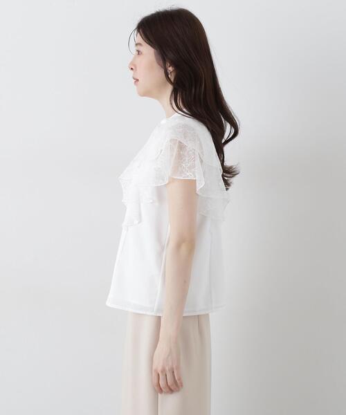 PROPORTION BODY DRESSING(プロポーションボディドレッシング)の「レースラッフルブラウス / 1215110500(シャツ/ブラウス・レディース・ネイビー/ブラウン/ホワイト系その他・FREE)」の12枚目の写真