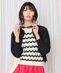JETSET SOLO PLUS  | 【FONT LAB】サマークラフト透かし編みブルゾン(カーディガン/ボレロ)