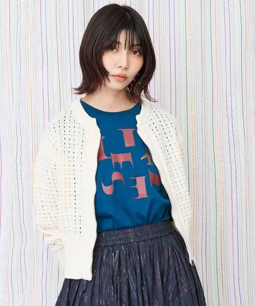 JETSET SOLO PLUS （ジェットセットソロプラス）の「【FONT LAB】サマークラフト透かし編みブルゾン（カーディガン/ボレロ・レディース・ブラック/グリーン/アイボリー・FREE）」の9枚目の写真