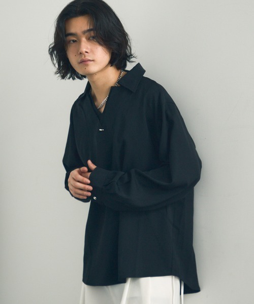 Shoowtime（ショウタイム）の「Skipper long sleeve pullover shirt / スキッパーロングスリーブプルオーバーシャツ（ポロシャツ・メンズ・ワインレッド/ホワイト/ブラック・MEDIUM/X-LARGE/LARGE）」の21枚目の写真