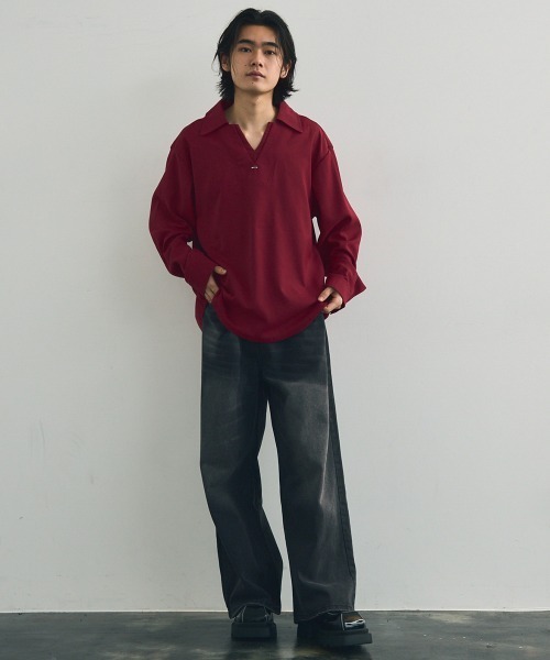 セール】Skipper long sleeve pullover shirt / スキッパー