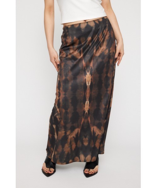 スカート lagua gem nature print skirt LAGUA GEM（ラグアジェム）の「NATURE PRINT ロングスカート