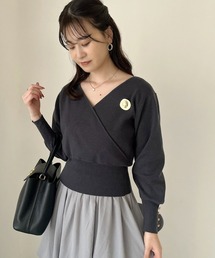 Cherie chuu | 【Cherie chuu】ブローチ付3wayニット(ニット/セーター)