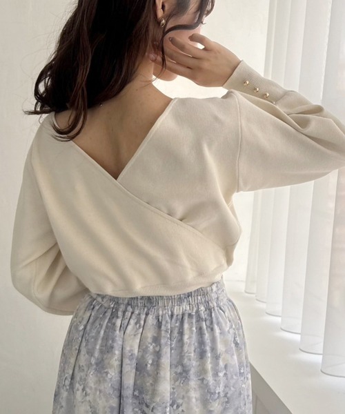 Cherie chuu（シェリーチュウ）の「【Cherie chuu】ブローチ付3wayニット（ニット/セーター・レディース・ベージュ/チャコールグレー/アイボリー・FREE）」の22枚目の写真