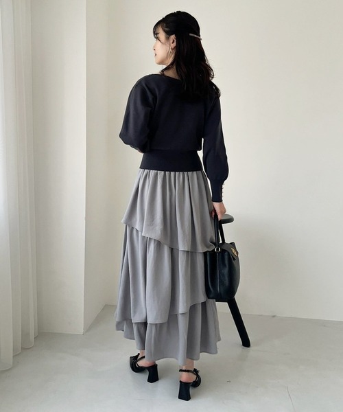 Cherie chuu（シェリーチュウ）の「【Cherie chuu】ブローチ付3wayニット（ニット/セーター・レディース・ベージュ/チャコールグレー/アイボリー・FREE）」の11枚目の写真