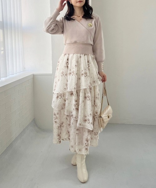 Cherie chuu（シェリーチュウ）の「【Cherie chuu】ブローチ付3wayニット（ニット/セーター・レディース・ベージュ/チャコールグレー/アイボリー・FREE）」の13枚目の写真