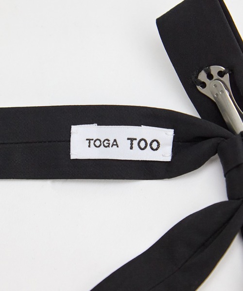 TOGA PULLA/トーガプルラ】Metal ribbon clip tie/メタル