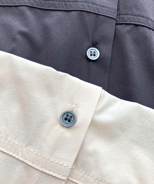 Q（キュー）の「ドルマンシャツ（シャツ/ブラウス・レディース・ブラック/アイボリー・MEDIUM）」の12枚目の写真