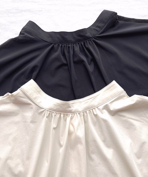 Q（キュー）の「ドルマンシャツ（シャツ/ブラウス・レディース・ブラック/アイボリー・MEDIUM）」の10枚目の写真
