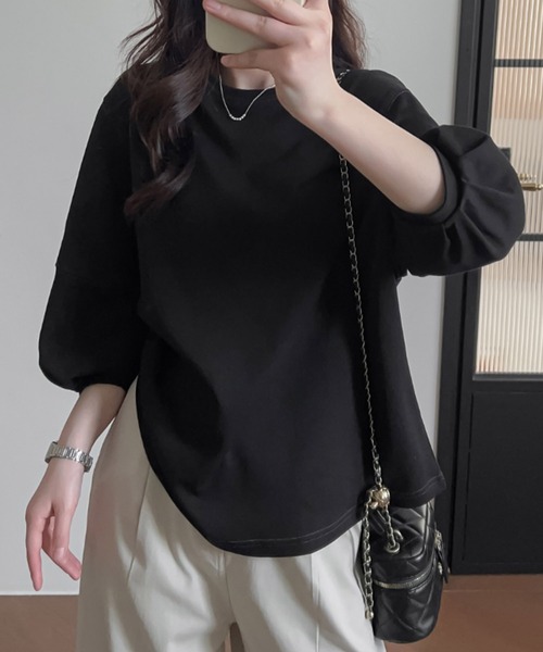 BANICO(バニコ)の「ステッチラインデザインTシャツ (SS)(Tシャツ/カットソー・レディース・ブラック/ホワイト・FREE)」の1枚目の写真
