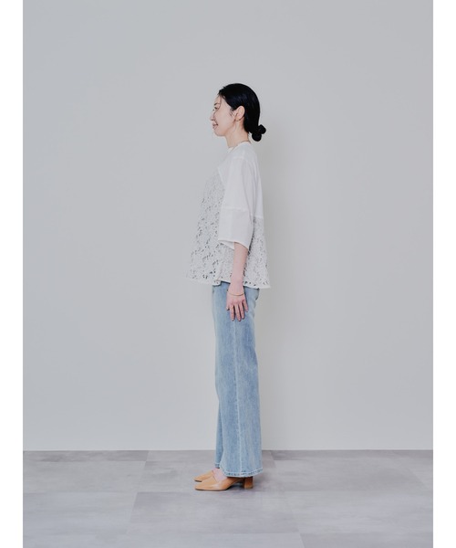 DOLLUPOOPS（ドールアップウップス）の「バックタイヘムレース切替トップス（Tシャツ/カットソー・レディース・ブラック/ベージュ・38）」の16枚目の写真