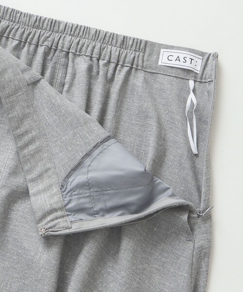 CAST:（キャストコロン）の「【接触冷感/UV対策/セットアップﾟ対応】ラウンドラインギャザースカート（スカート・レディース・グレー系その他2/オフホワイト/ブラック・S/M/L）」の9枚目の写真