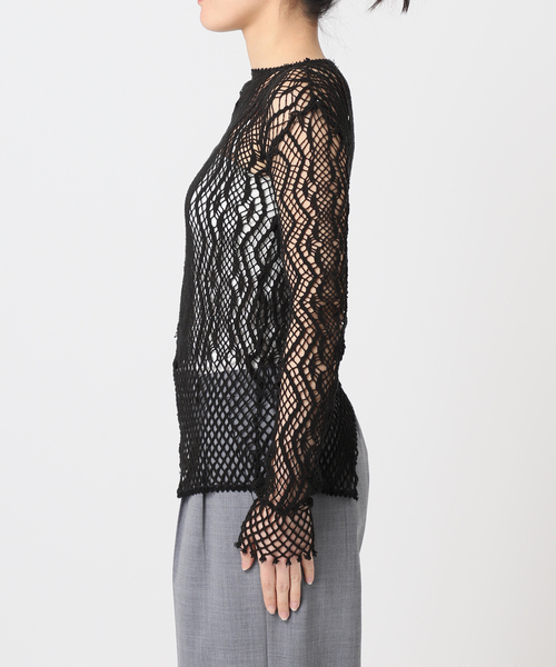 セール】EUCHRONIA 別注 Lace long sleece tee：カットソー（T