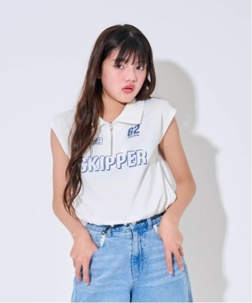 by LOVEiT（バイラビット）の「【Cuugal掲載】ハーフジップ半袖Ｔシャツ（Tシャツ/カットソー・キッズ・ブラック/オフホワイト/ブラウン・120cm/130cm/140cm/150cm/160cm）」の15枚目の写真