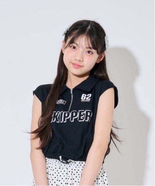 by LOVEiT（バイラビット）の「【Cuugal掲載】ハーフジップ半袖Ｔシャツ（Tシャツ/カットソー・キッズ・ブラック/オフホワイト/ブラウン・120cm/130cm/140cm/150cm/160cm）」の17枚目の写真