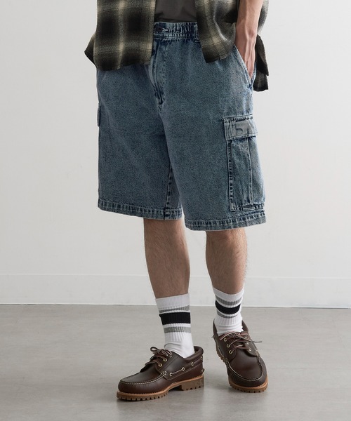 MAGASIN DE MODE Brew(マガジンデモードブリュー)の「【MAGASIN DE MODE Brew】デニムカーゴハーフパンツ MNY(デニムパンツ・メンズ・ブルー/ライトブルー/ブラック・2L/M/L)」の2枚目の写真
