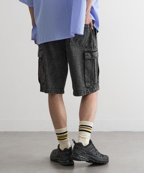 MAGASIN DE MODE Brew(マガジンデモードブリュー)の「【MAGASIN DE MODE Brew】デニムカーゴハーフパンツ MNY(デニムパンツ・メンズ・ブルー/ライトブルー/ブラック・2L/M/L)」の8枚目の写真