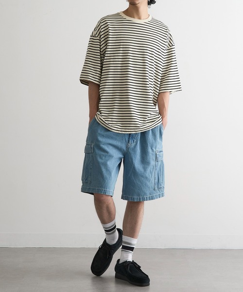 MAGASIN DE MODE Brew(マガジンデモードブリュー)の「【MAGASIN DE MODE Brew】デニムカーゴハーフパンツ MNY(デニムパンツ・メンズ・ブルー/ライトブルー/ブラック・2L/M/L)」の15枚目の写真