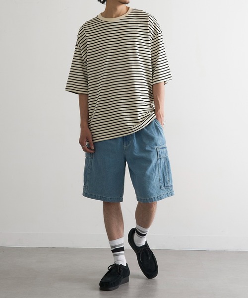 MAGASIN DE MODE Brew(マガジンデモードブリュー)の「【MAGASIN DE MODE Brew】デニムカーゴハーフパンツ MNY(デニムパンツ・メンズ・ブルー/ライトブルー/ブラック・2L/M/L)」の16枚目の写真