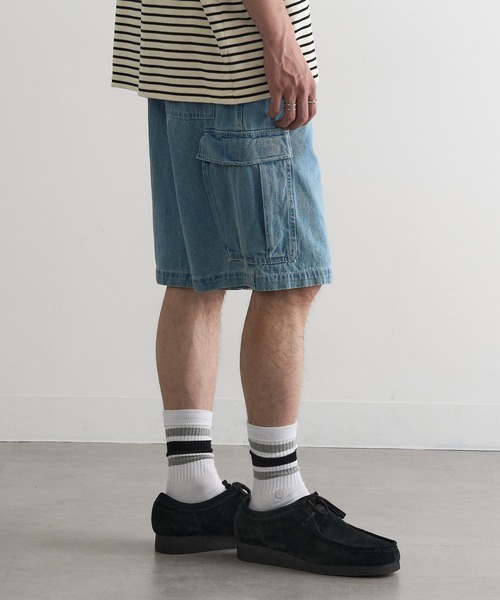 セール】【MAGASIN DE MODE Brew】デニムカーゴハーフパンツ MNY セール】【MAGASIN DE MODE Brew】デニムカーゴハーフパンツ MNY