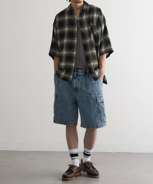 セール】【MAGASIN DE MODE Brew】デニムカーゴハーフパンツ MNY セール】【MAGASIN DE MODE Brew】デニムカーゴハーフパンツ MNY