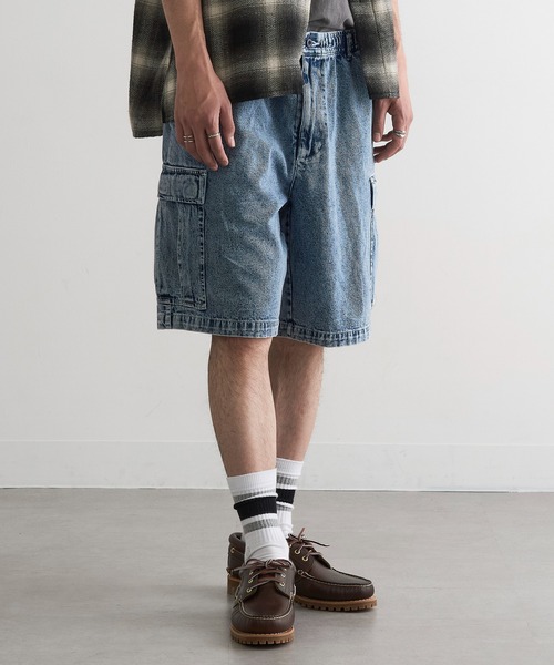 MAGASIN DE MODE Brew(マガジンデモードブリュー)の「【MAGASIN DE MODE Brew】デニムカーゴハーフパンツ MNY(デニムパンツ・メンズ・ブルー/ライトブルー/ブラック・2L/M/L)」の19枚目の写真