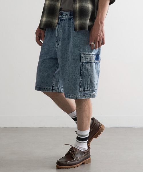 MAGASIN DE MODE Brew(マガジンデモードブリュー)の「【MAGASIN DE MODE Brew】デニムカーゴハーフパンツ MNY(デニムパンツ・メンズ・ブルー/ライトブルー/ブラック・2L/M/L)」の21枚目の写真