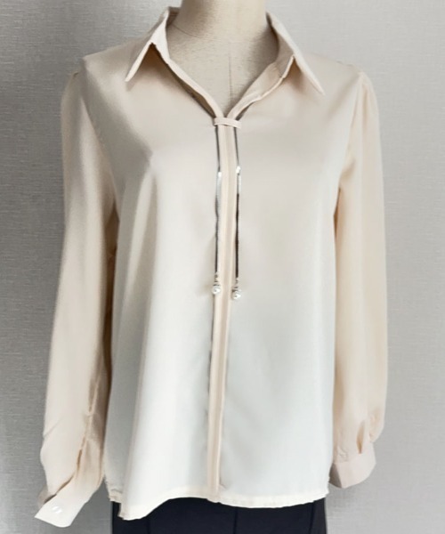 shoppinggo(ショッピングゴー)の「ブラウス ネックレス レディース トップス(シャツ/ブラウス・レディース・ベージュ・M)」の19枚目の写真