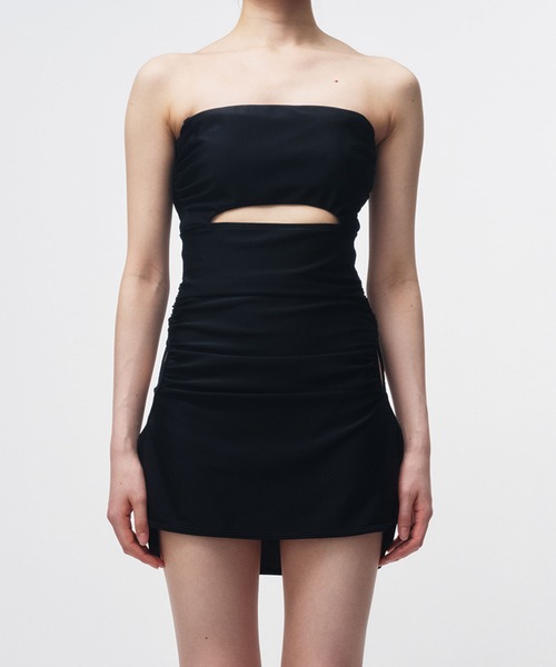 THINGS THAT MATTER(シングス ザット マター)の「SWIM DRESS / スイムドレス(水着・レディース・ブラック/ブラウン・1/2)」の2枚目の写真